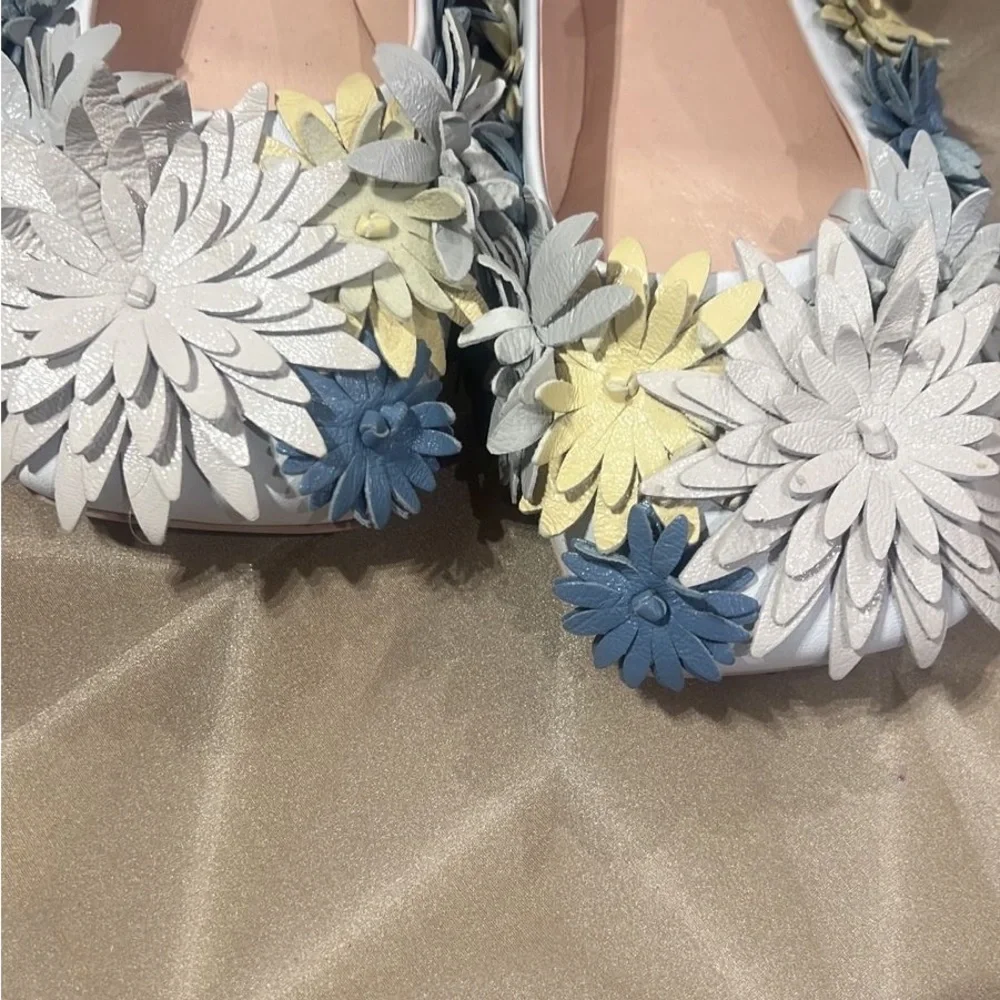 NWT AGL Leather Flower Ballerina Flats – Sizes EU 36 - Picture 3 of 8
